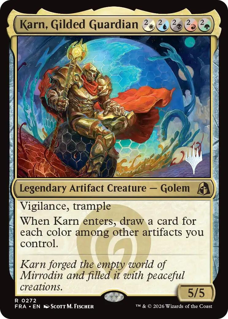 Image for Karn, Gilded Guardian (272) [Promo Pack: Reality Fracture] - Magic: The Gathering