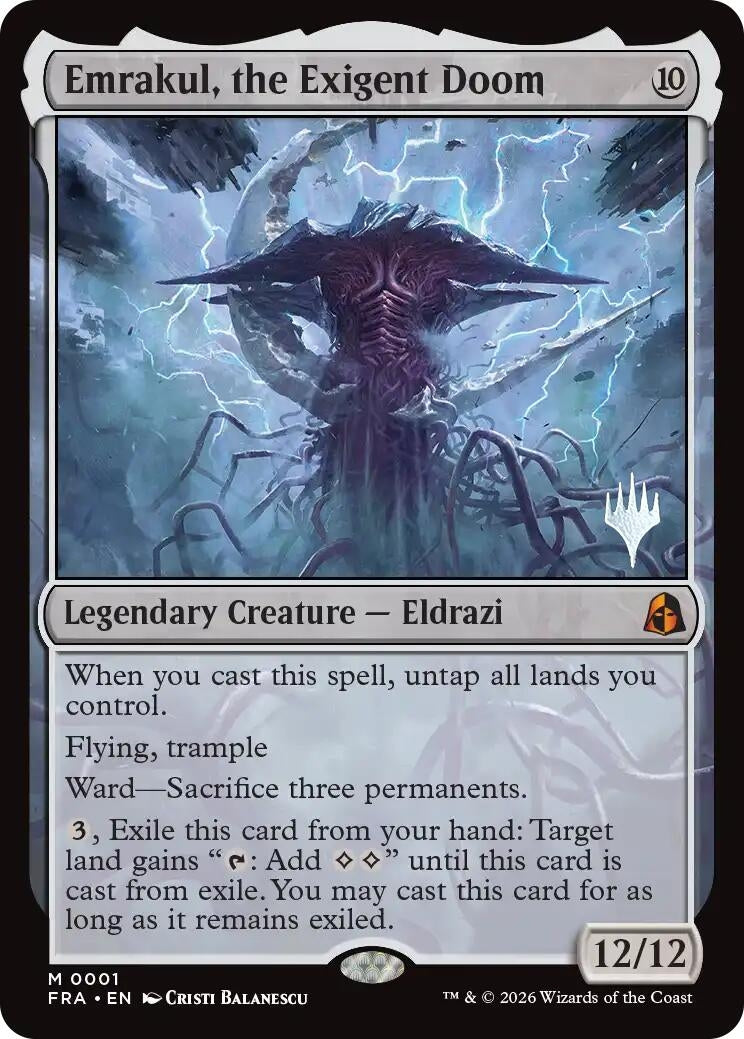 Image for Emrakul, the Exigent Doom (1) [Promo Pack: Reality Fracture] - Magic: The Gathering