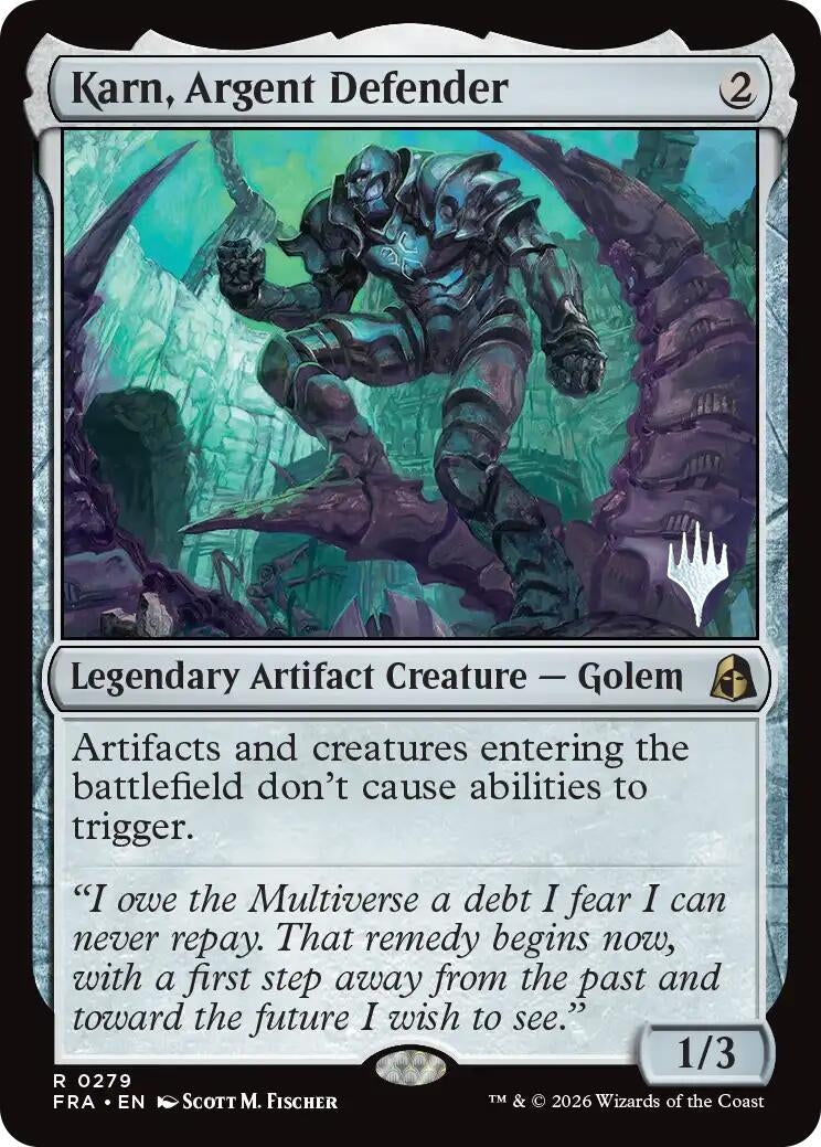 Image for Karn, Argent Defender (279) [Promo Pack: Reality Fracture] - Magic: The Gathering