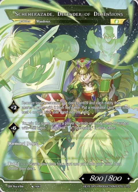 Image for Teller of Neverending Stories, Scheherazade // Scheherazade, Defender of Dimensions (QSK Buy a Box) [Promo Cards] - Force of Will