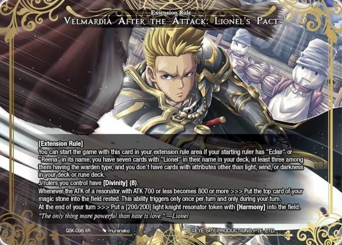 Image for Velmardia After the Attack: Lionel's Pact (QSK-098 XR) [The Quest of the Seven Keys] - Force of Will