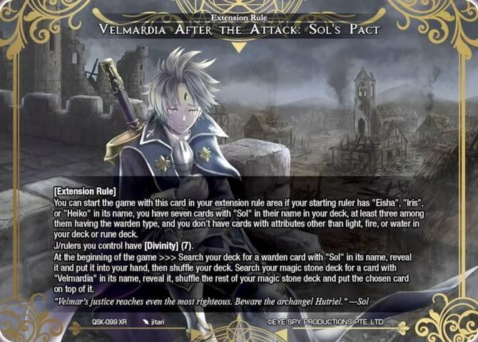Image for Velmardia After the Attack: Sol's Pact (QSK-099 XR) [The Quest of the Seven Keys] - Force of Will