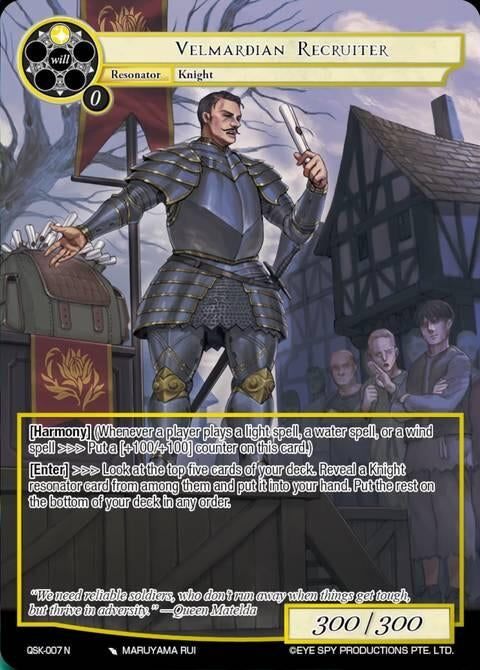Image for Velmardian Recruiter (QSK-007 N) [The Quest of the Seven Keys] - Force of Will