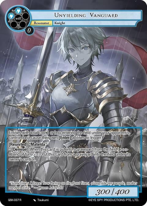 Image for Unyielding Vanguard (QSK-037 R) [The Quest of the Seven Keys] - Force of Will