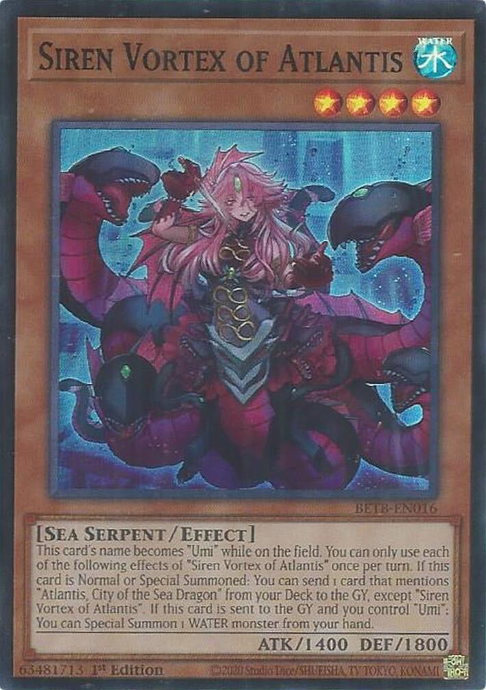 Image for Siren Vortex of Atlantis (BETB-EN016) [Beyond the Brave] - YuGiOh
