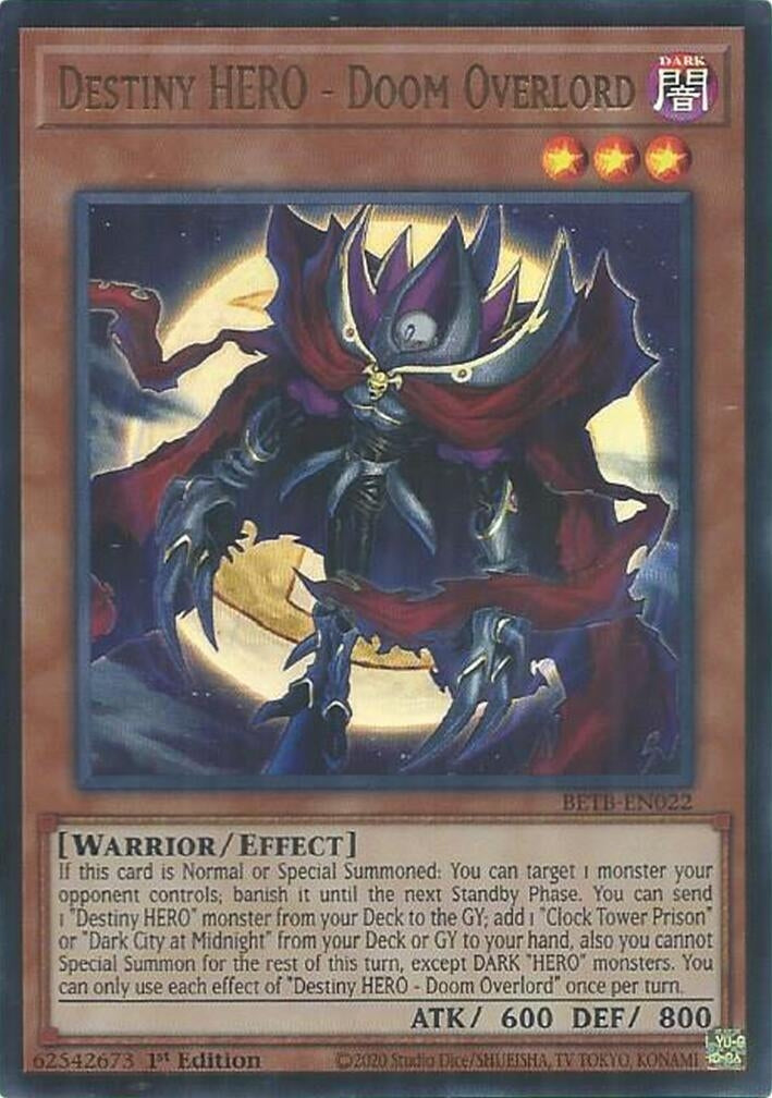 Image for Destiny HERO - Doom Overlord (BETB-EN022) [Beyond the Brave] - YuGiOh