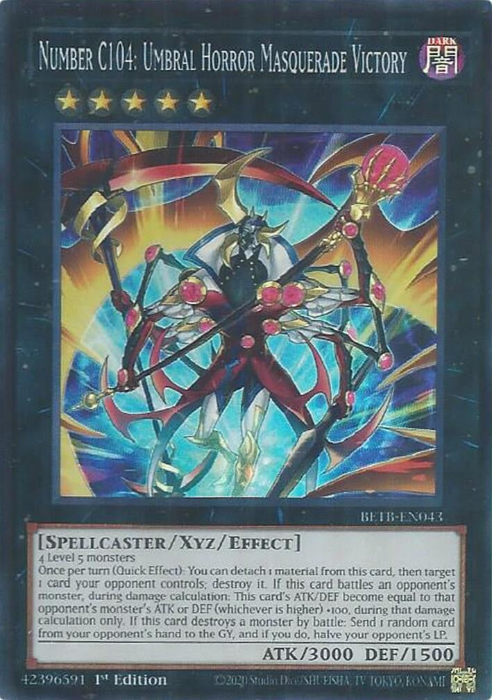 Image for Number C104: Umbral Horror Masquerade Victory (BETB-EN043) [Beyond the Brave] - YuGiOh