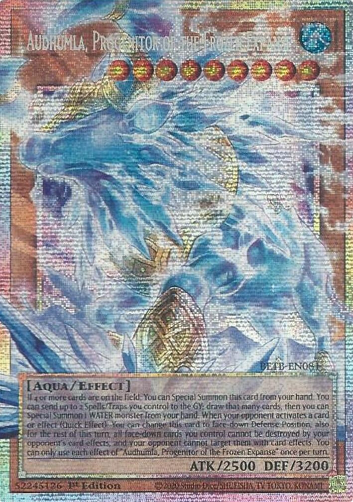 Image for Audhumla, Progenitor of the Frozen Expanse (Starlight Rare) (Extended Art) (BETB-EN081) [Beyond the Brave] - YuGiOh