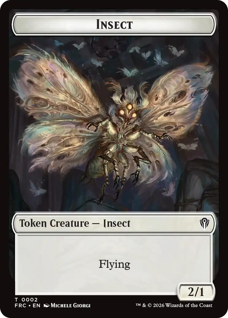 Image for Insect // Rogue Double-Sided Token (2 // 7) [Commander: Reality Fracture] - Magic: The Gathering