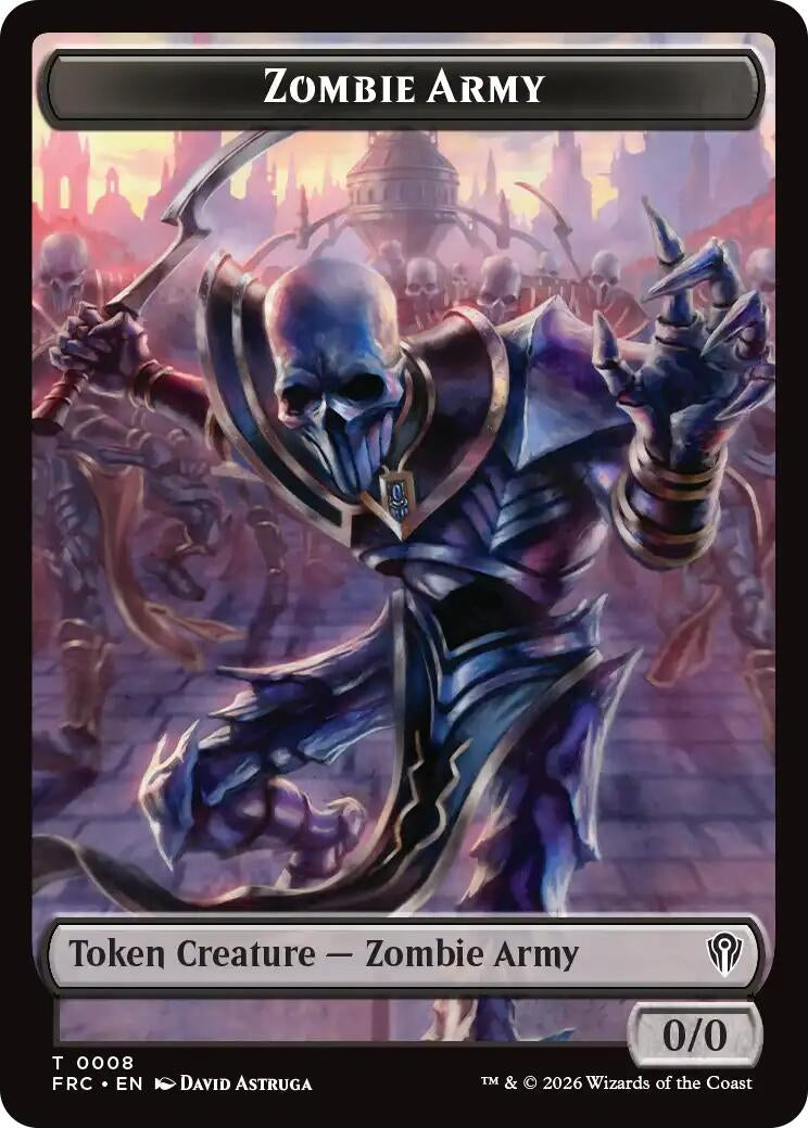 Image for Zombie Army // Goblin Double-Sided Token (8 // 9) [Commander: Reality Fracture] - Magic: The Gathering