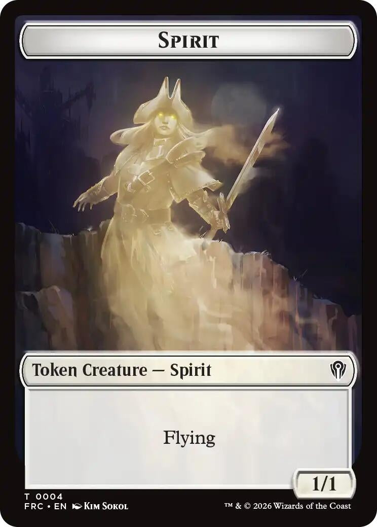Image for Spirit // Jace Double-Sided Token (4 // 5) [Commander: Reality Fracture] - Magic: The Gathering