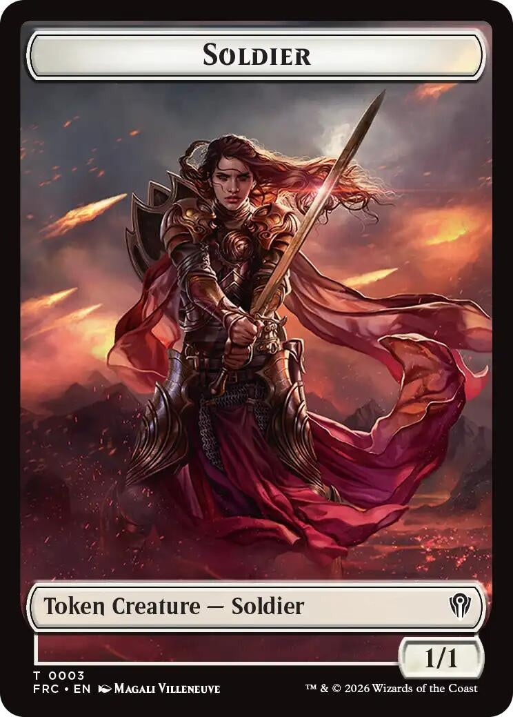 Image for Soldier // Map Double-Sided Token (3 // 14) [Commander: Reality Fracture] - Magic: The Gathering
