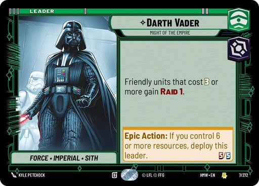 Image for Darth Vader - Might of the Empire (7/272) [Homeworlds] - Star Wars: Unlimited