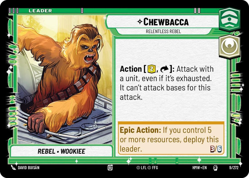 Image for Chewbacca - Relentless Rebel (9/272) [Homeworlds] - Star Wars: Unlimited