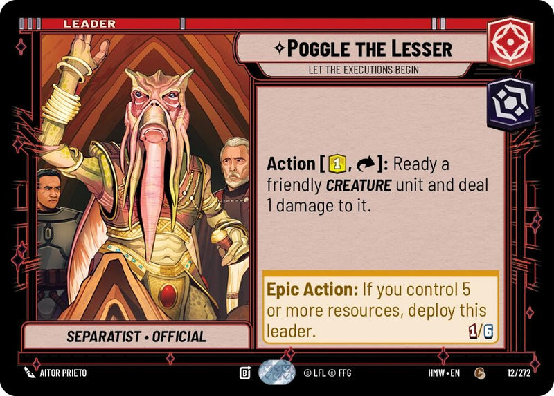 Image for Poggle the Lesser - Let the Executions Begin (12/272) [Homeworlds] - Star Wars: Unlimited
