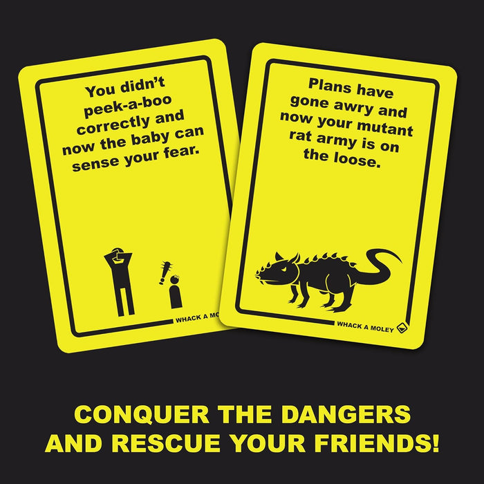 Danger The Game - Whack A Moley: Party Card Game of Bizarre Dangers and Rescues