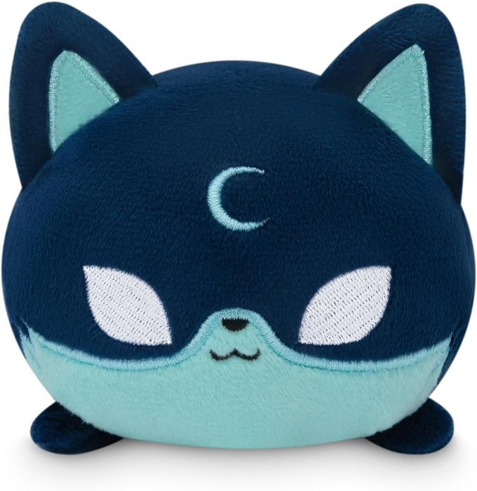 Plushie Tote Bag: Dark Blue Moon Foxes Tote Bag + Dark Blue Moon Fox Plushie