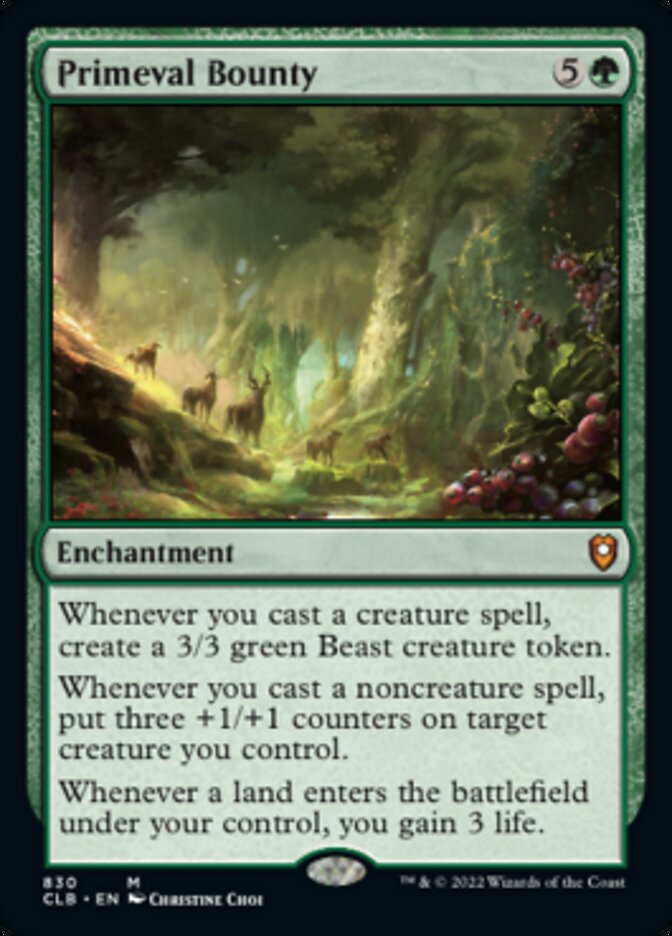 Primeval Bounty (830) [Commander Legends: Battle for Baldur's Gate]