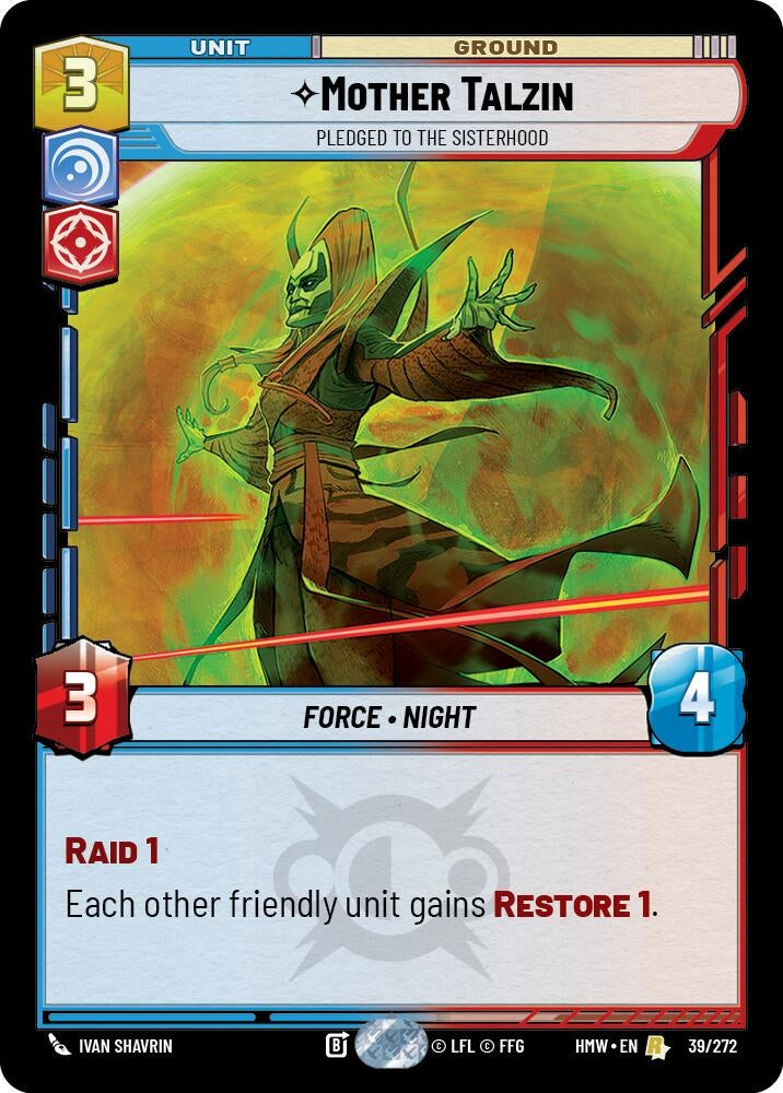 Image for Mother Talzin - Pledged to the Sisterhood (39/272) [Homeworlds] - Star Wars: Unlimited