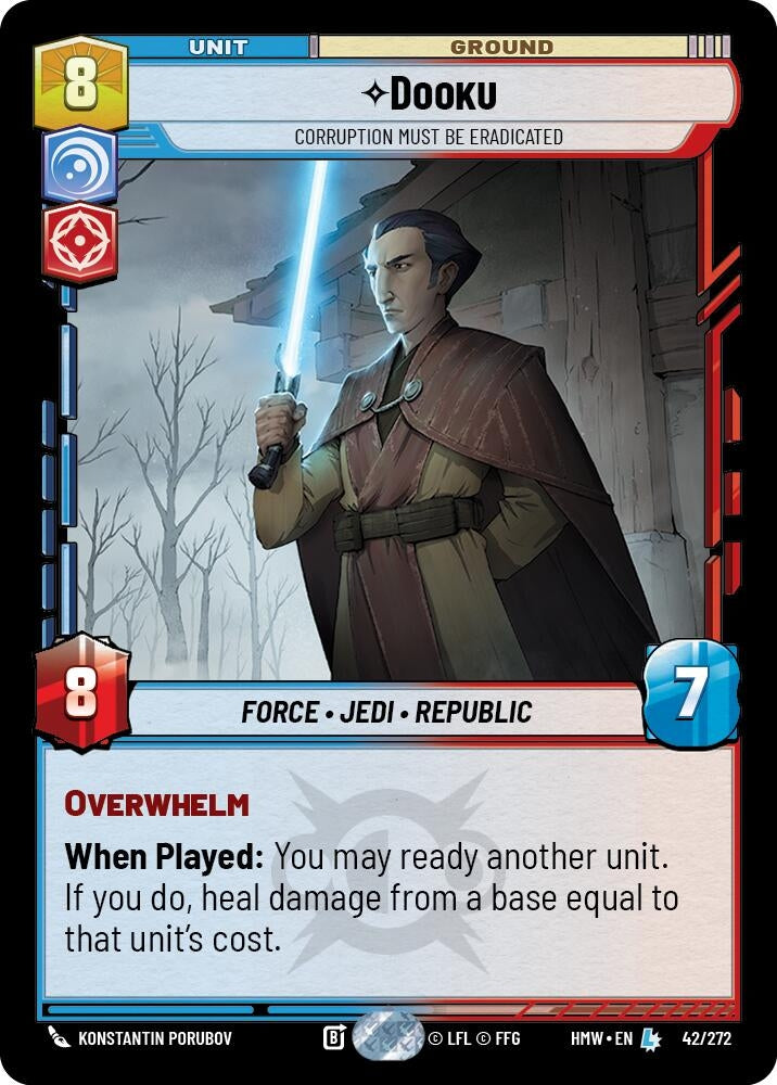 Image for Dooku - Corruption Must Be Eradicated (42/272) [Homeworlds] - Star Wars: Unlimited
