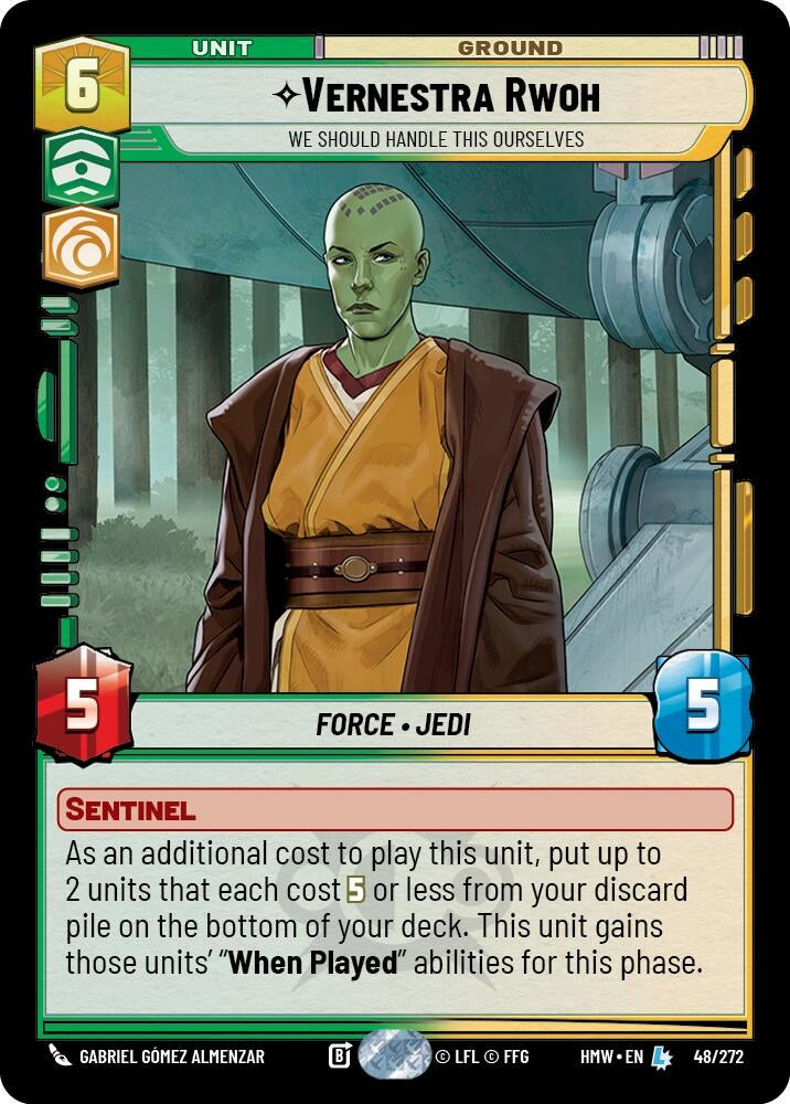 Image for Vernestra Rwoh - We Should Handle This Ourselves (48/272) [Homeworlds] - Star Wars: Unlimited