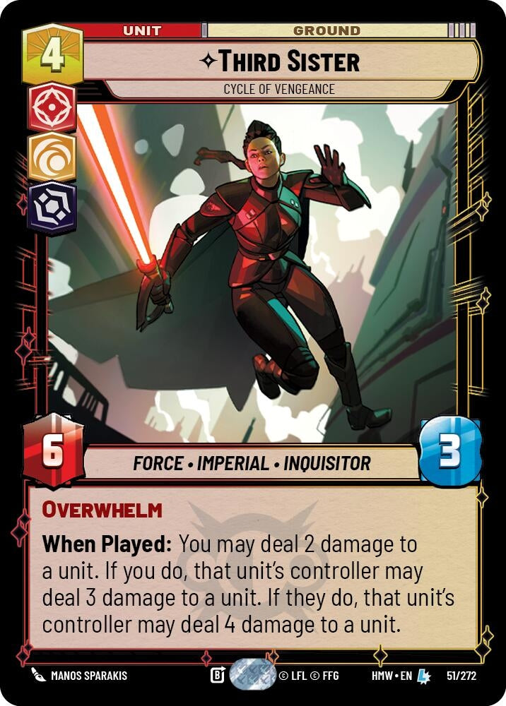 Image for Third Sister - Cycle of Vengeance (51/272) [Homeworlds] - Star Wars: Unlimited