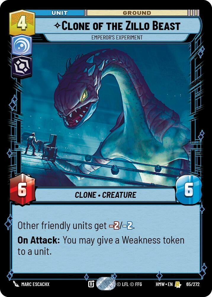Image for Clone of the Zillo Beast - Emperor's Experiment (65/272) [Homeworlds] - Star Wars: Unlimited