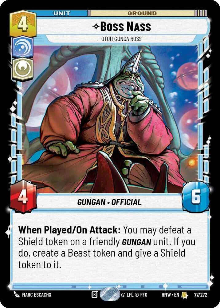 Image for Boss Nass - Otoh Gunga Boss (77/272) [Homeworlds] - Star Wars: Unlimited