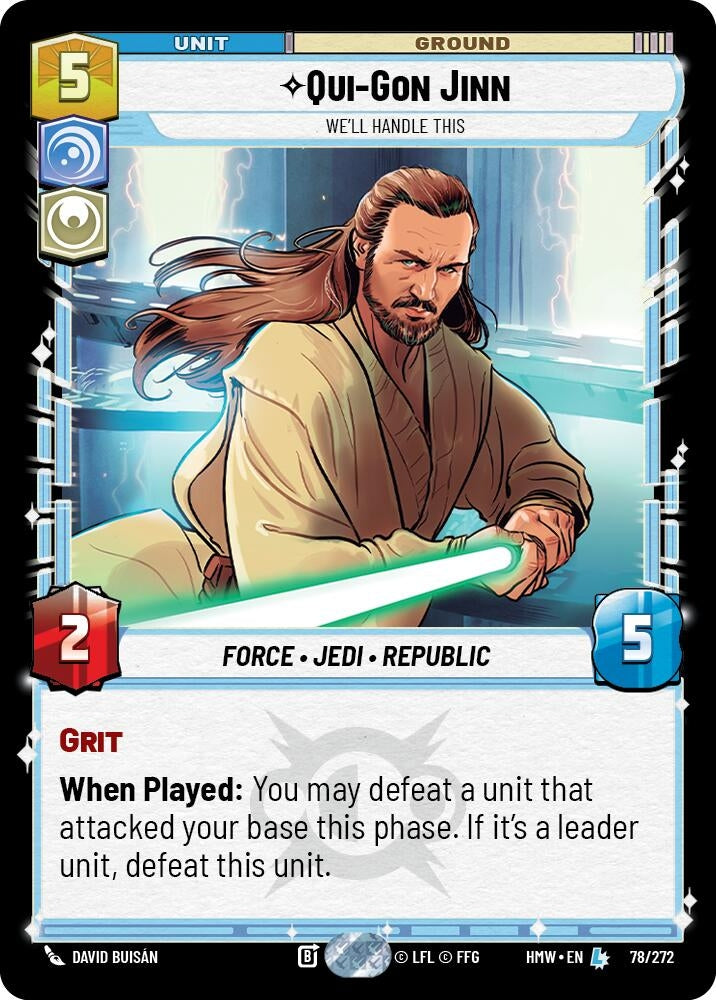 Image for Qui-Gon Jinn - We'll Handle This (78/272) [Homeworlds] - Star Wars: Unlimited