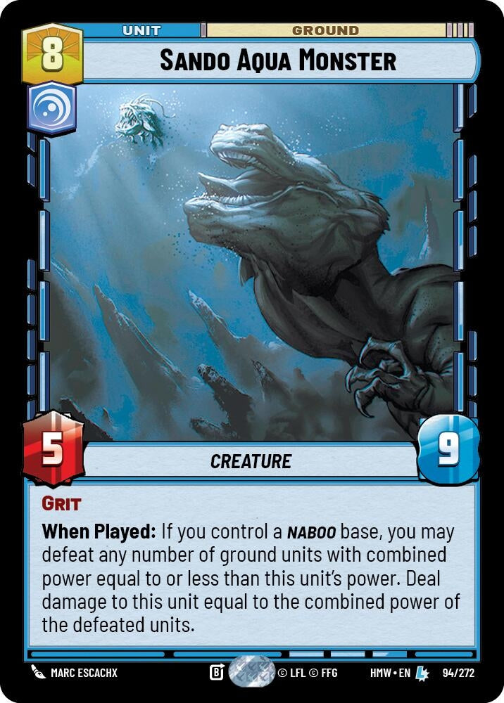 Image for Sando Aqua Monster (94/272) [Homeworlds] - Star Wars: Unlimited