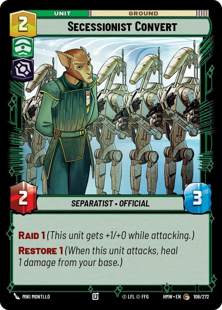 Image for Secessionist Convert (106/272) [Homeworlds] - Star Wars: Unlimited