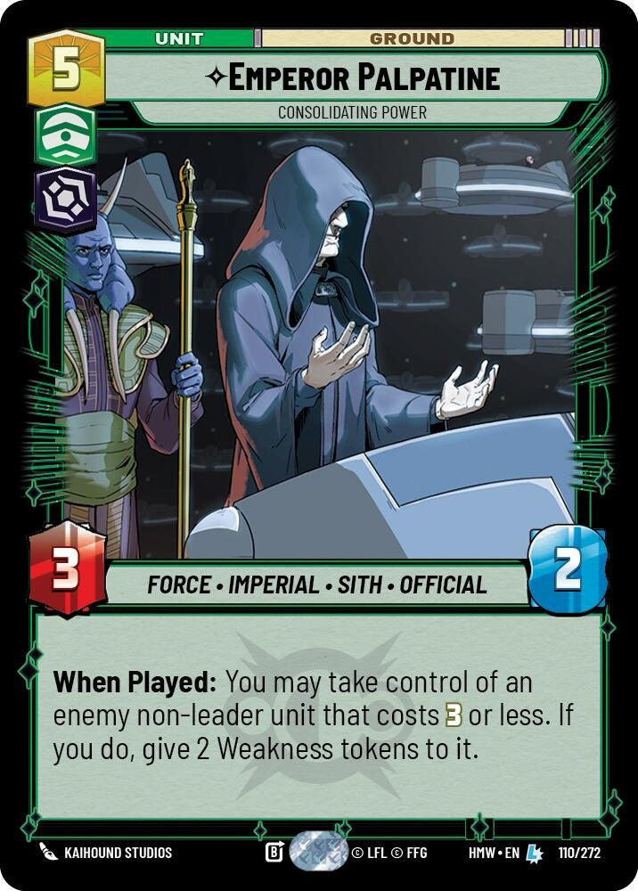 Image for Emperor Palpatine - Consolidating Power (110/272) [Homeworlds] - Star Wars: Unlimited