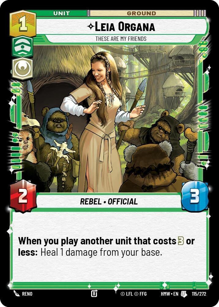 Image for Leia Organa - These Are My Friends (115/272) [Homeworlds] - Star Wars: Unlimited