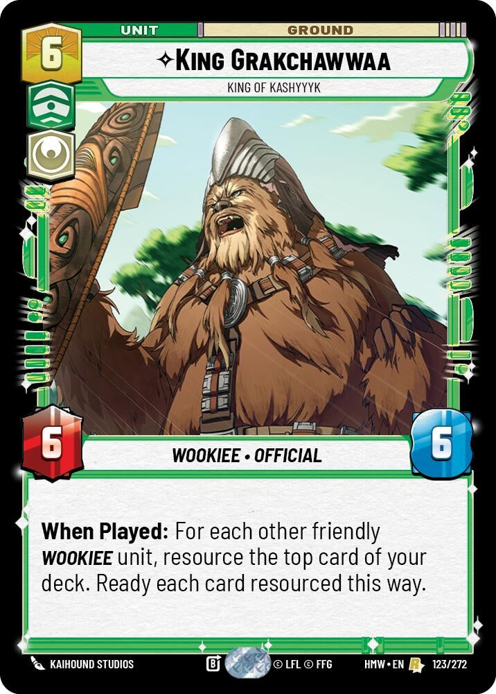 Image for King Grakchawwaa - King of Kashyyyk (123/272) [Homeworlds] - Star Wars: Unlimited