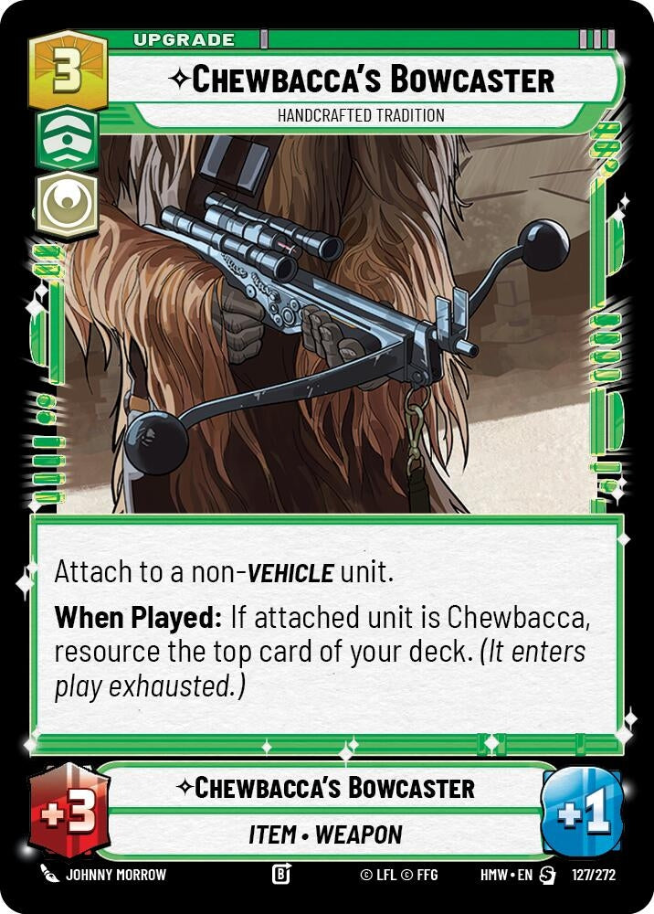 Image for Chewbacca's Bowcaster - Handcrafted Tradition (127/272) [Homeworlds] - Star Wars: Unlimited