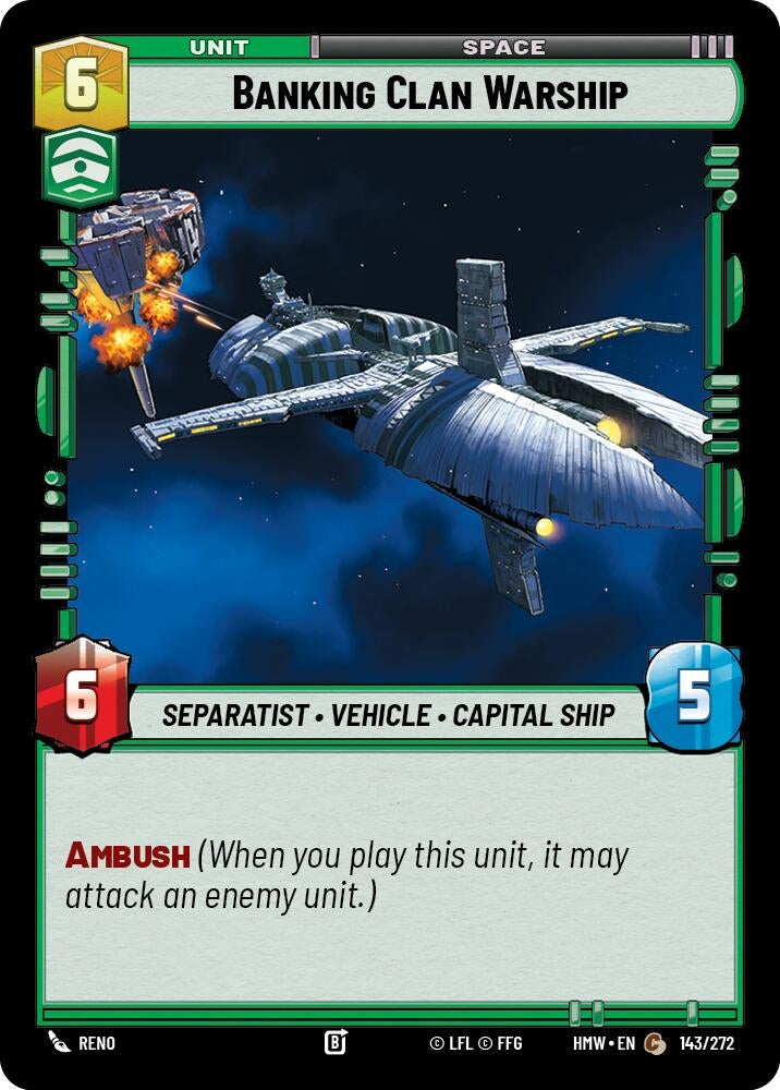 Image for Banking Clan Warship (143/272) [Homeworlds] - Star Wars: Unlimited
