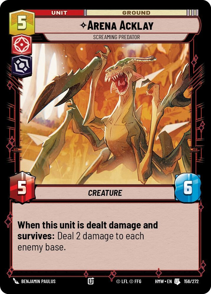 Image for Arena Acklay - Screaming Predator (156/272) [Homeworlds] - Star Wars: Unlimited