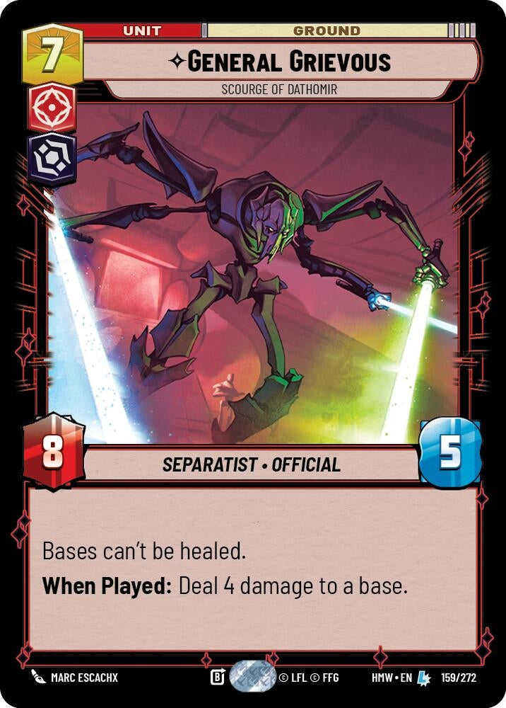Image for General Grievous - Scourge of Dathomir (159/272) [Homeworlds] - Star Wars: Unlimited