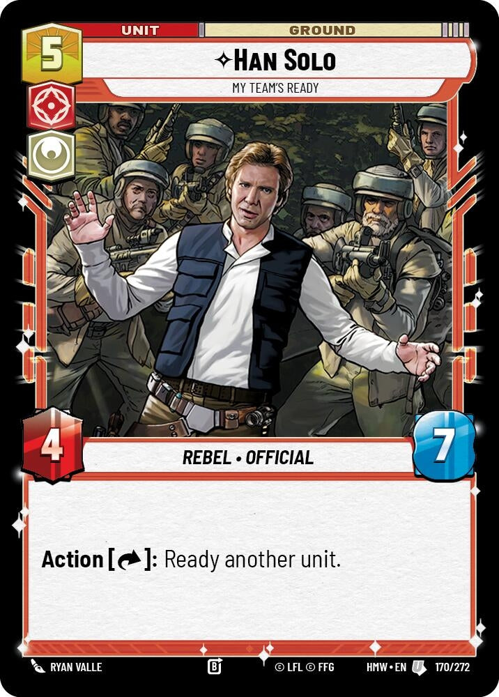 Image for Han Solo - My Team's Ready (170/272) [Homeworlds] - Star Wars: Unlimited