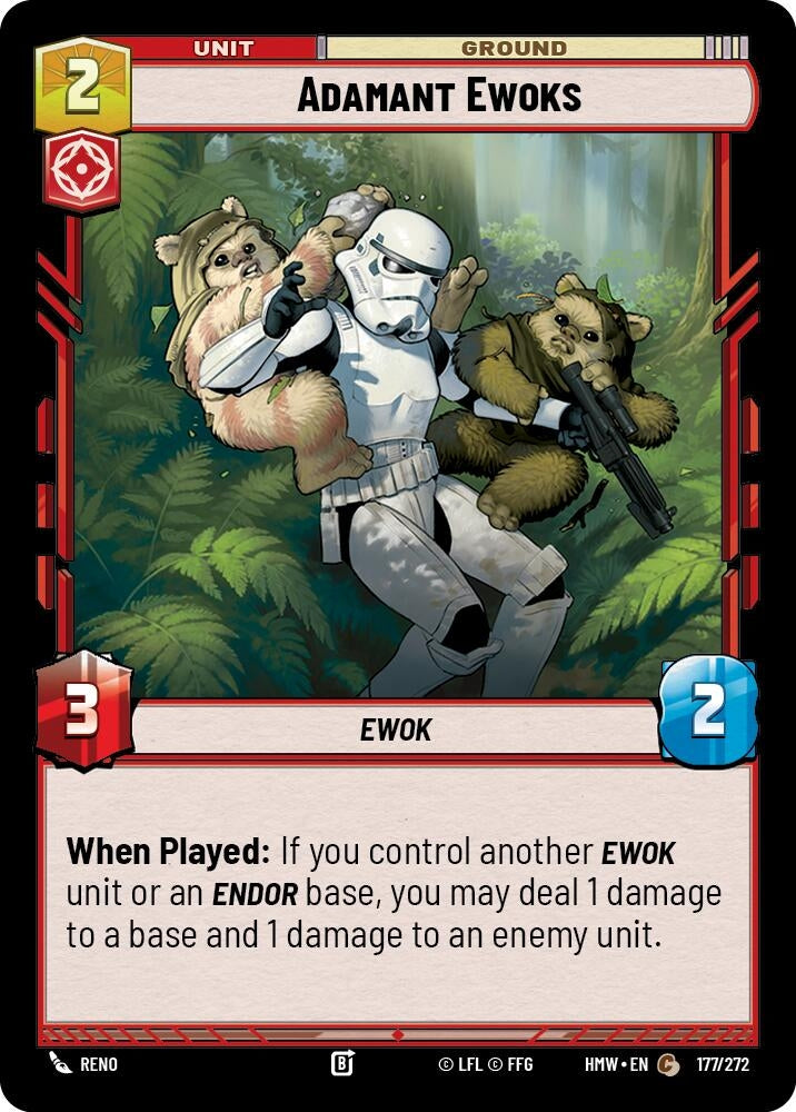 Image for Adamant Ewoks (177/272) [Homeworlds] - Star Wars: Unlimited