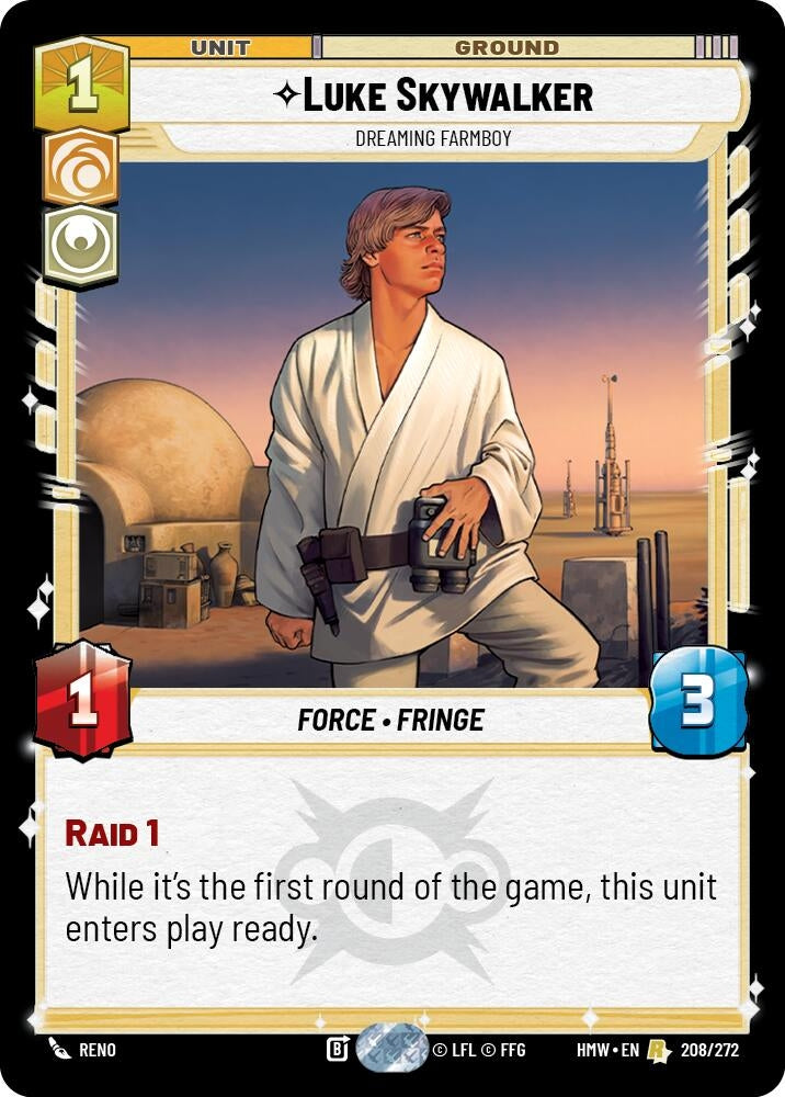 Image for Luke Skywalker - Dreaming Farmboy (208/272) [Homeworlds] - Star Wars: Unlimited