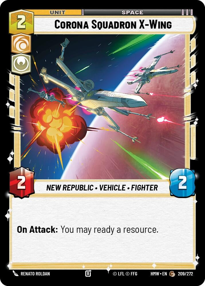 Image for Corona Squadron X-Wing (209/272) [Homeworlds] - Star Wars: Unlimited