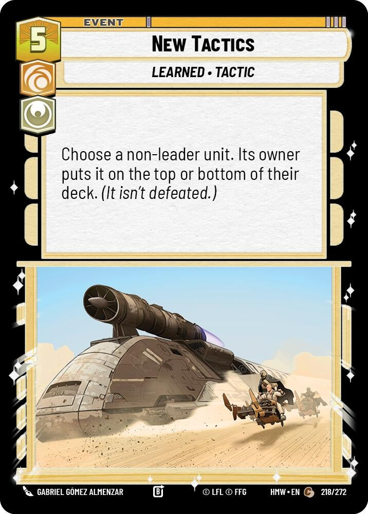 Image for New Tactics (218/272) [Homeworlds] - Star Wars: Unlimited