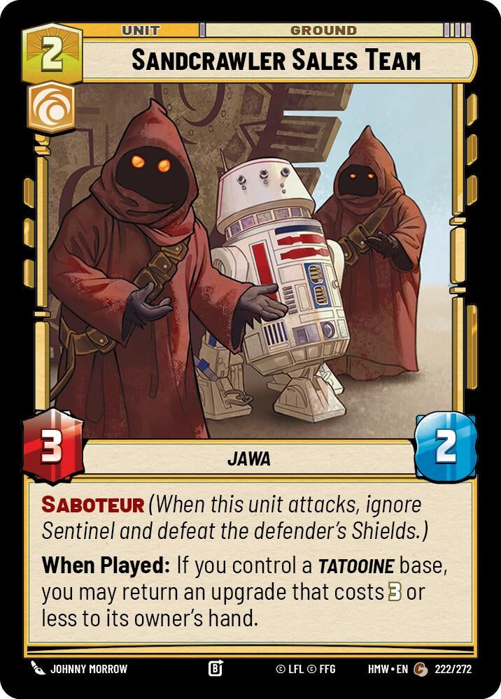 Image for Sandcrawler Sales Team (222/272) [Homeworlds] - Star Wars: Unlimited