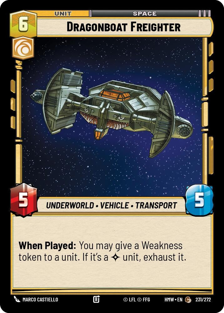 Image for Dragonboat Freighter (231/272) [Homeworlds] - Star Wars: Unlimited