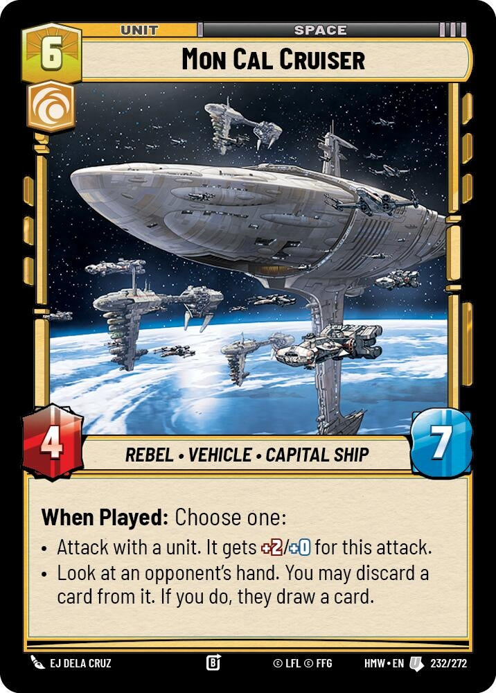 Image for Mon Cal Cruiser (232/272) [Homeworlds] - Star Wars: Unlimited