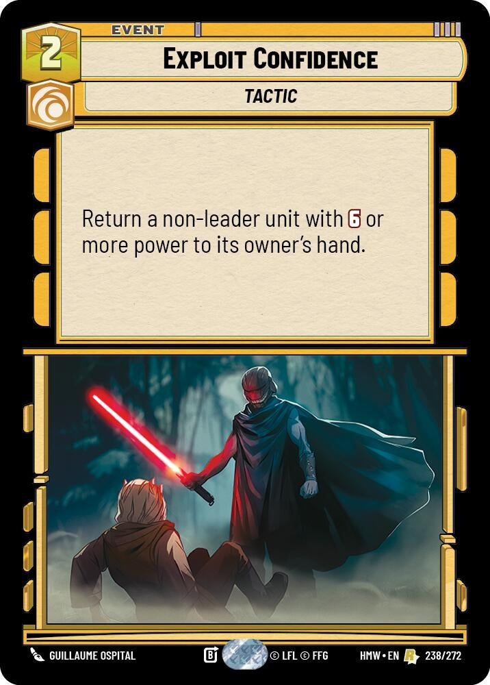 Image for Exploit Confidence (238/272) [Homeworlds] - Star Wars: Unlimited