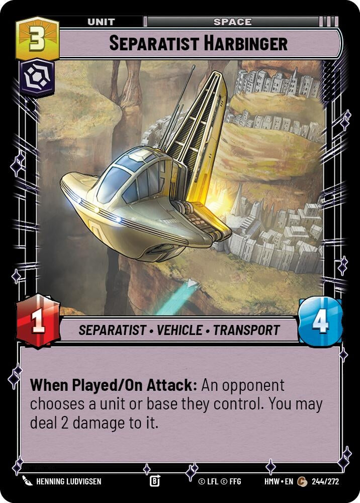 Image for Separatist Harbinger (244/272) [Homeworlds] - Star Wars: Unlimited