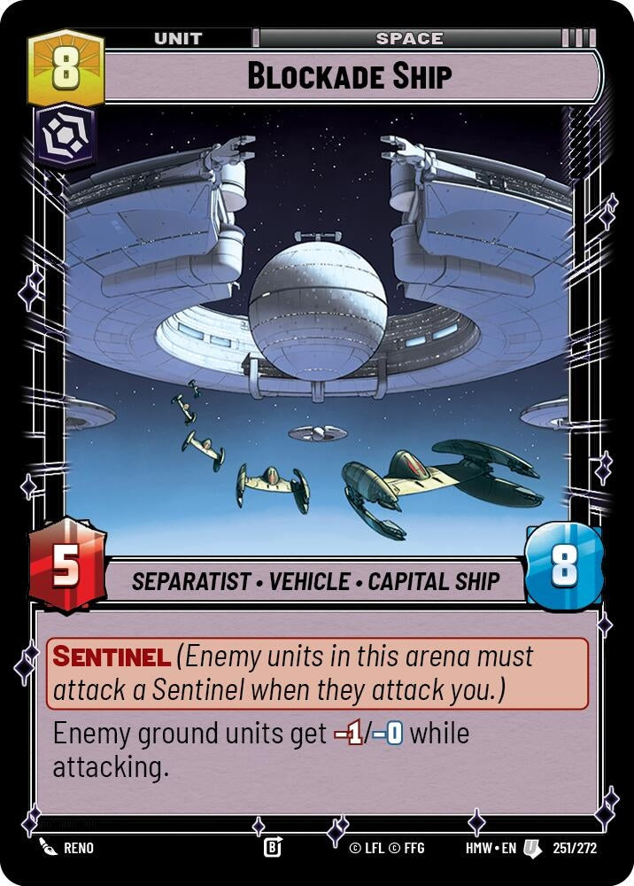 Image for Blockade Ship (251/272) [Homeworlds] - Star Wars: Unlimited