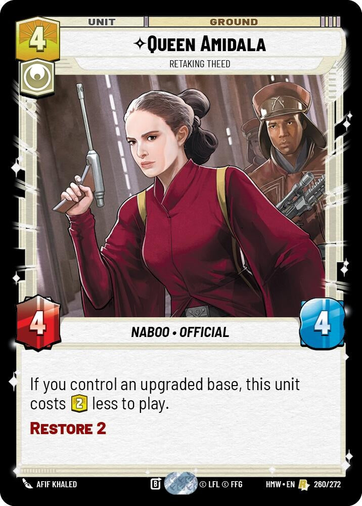 Image for Queen Amidala - Retaking Theed (260/272) [Homeworlds] - Star Wars: Unlimited